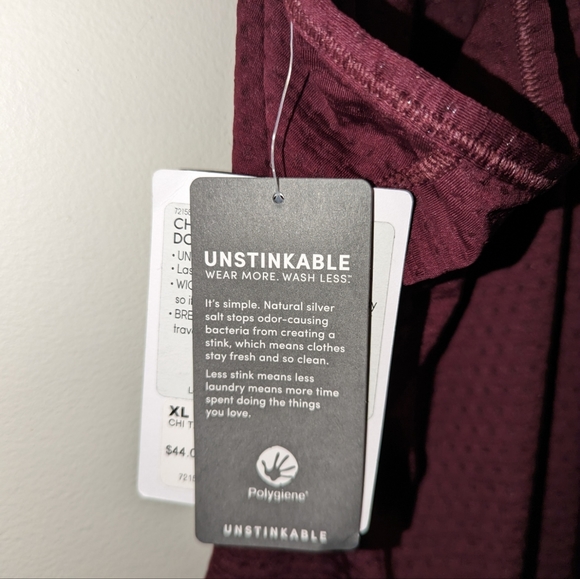 Athleta Women's Mesh Tank Top Racerback Chi Dot Maroon Burgundy Size XL - Picture 7 of 12